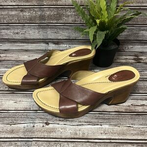 DANSKO Brown Sophie Cross over Leather Women's Sandals Size EU 41 US 10.5-11